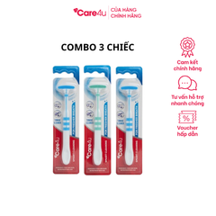 Dụng cụ làm sạch lưỡi Care4U - Combo 3 sản phẩm chăm sóc răng miệng, loại bỏ mảng bám và vi khuẩn, hơi thở thơm mát.