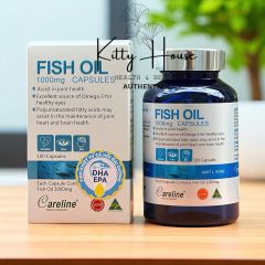Viên uống dầu cá Careline Fish Oil 1000mg - Bổ sung DHA EPA hỗ trợ sức khỏe tim mạch, trí não, thị lực (100 viên)