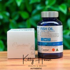Viên uống dầu cá Careline Fish Oil 1000mg - Bổ sung DHA EPA hỗ trợ sức khỏe tim mạch, trí não, thị lực (100 viên)