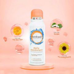 Xịt Khử Mùi Femfresh Daily Deodorant Spray 125ml - Thơm Mát Vùng Kín, Chăm Sóc Sạch Sẽ, Tự Nhiên, Suốt 24 Giờ
