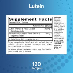 Viên Uống Lutein Jarrow FORMULAS Tăng Cường Sức Khoẻ Thị Lực (Hộp 60 viên) - YoungFit