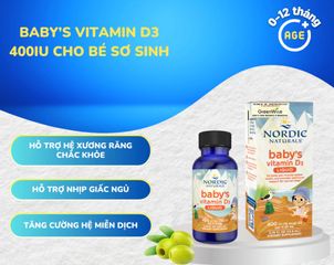 Vitamin D3 Cho Bé Nordic Naturals 22,5ml - Hỗ Trợ Phát Triển Xương Răng & Giấc Ngủ 0-12 Tháng - Sản Phẩm Chất Lượng Hàng Đầu Mỹ