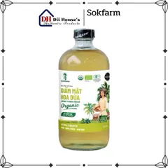 Giấm Mật Hoa Dừa Organic Sokfarm 500ml - Giấm Tự Nhiên Giàu Khoáng Chất Hỗ Trợ Tim Mạch và Tiêu Hóa, Sản Phẩm Hữu Cơ Chất Lượng Cao
