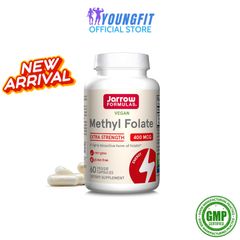 Viên Uống Methyl Folate 5-MTHF Quatrefolic Jarrow - Hỗ Trợ Hệ Tuần Hoàn và Sức Khỏe Tâm Thần (Hộp 60 Viên)