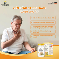(Nội Địa) Lọ 60 Viên Uống Chống Đông Máu, Đột Quỵ Warnke Nattokinase – Nattokinase 50mg Fermentiert 2000 FU