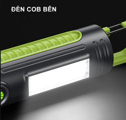 Đèn Pin LED COB Sạc Giá Rẻ 4 Chế Độ Sáng, Siêu Sáng Tiết Kiệm Năng Lượng Cho Du Lịch, Cắm Trại, Đi Rừng, Soi Cá - Tặng Chất Lượng!