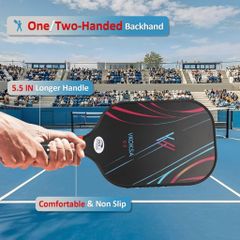 Vợt Pickleball VKOKSA C-2 - Bộ 2 vợt carbon T300 và fiberglass nhẹ, bền, đạt chuẩn USAPA cho người chơi chuyên nghiệp và nghiệp dư