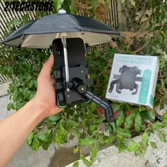 Giá đỡ điện thoại xe máy kèm ô chống nắng tiện dụng