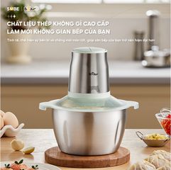 Máy xay thịt 2L Bear CH-4H03F - Lưỡi dao sắc bén, cối inox 304, xay nhanh 300W, tiện lợi cho gia đình, thiết kế thông minh