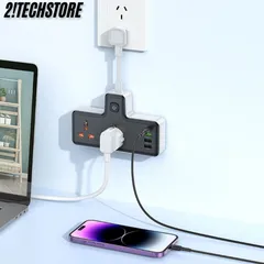Ổ cắm điện thông minh Hoco AC12 nhiều cổng sạc