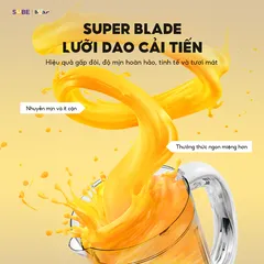 Máy xay sinh tố 1.5L Bear SB-MX15L - Công suất 700W, 6 chế độ xay đa năng, dao xay 6 lưỡi, an toàn và bền bỉ