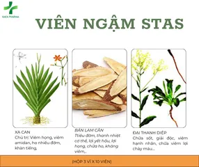 Viên ngậm dưỡng họng Stas - Hỗ trợ giảm đau họng, ngứa rát, ho khan, ho có đờm - Hộp 30 viên tự nhiên, hiệu quả sức khỏe