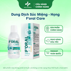 Nước Súc Miệng F'oral Care 250ml - Làm Trắng Răng, Khử Mùi Hôi, Sạch Mảng Bám, Giúp Nướu Khỏe Mạnh