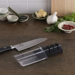Dụng cụ mài dao 3 rãnh cao cấp KAI Sekimagoroku Nhật Bản - Đá mài kim cương cho dao thái, dao gọt, dễ sử dụng và mang lại độ sắc bén tuyệt hảo