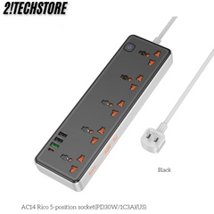 Ổ cắm thông minh Hoco AC14 nhiều cổng sạc đa năng Chất liệu nhựa PC chống cháy an toàn