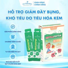 Gói Uống Nutrapeptin - Hỗ Trợ Giảm Đầy Bụng, Khó Tiêu, Tiêu Hóa Kém (10 Gói) - Sản Phẩm Nutramed Chính Hãng