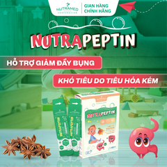 Gói Uống Nutrapeptin - Hỗ Trợ Giảm Đầy Bụng, Khó Tiêu, Tiêu Hóa Kém (10 Gói) - Sản Phẩm Nutramed Chính Hãng