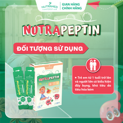 Gói Uống Nutrapeptin - Hỗ Trợ Giảm Đầy Bụng, Khó Tiêu, Tiêu Hóa Kém (10 Gói) - Sản Phẩm Nutramed Chính Hãng