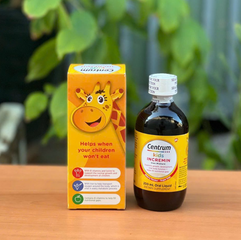 Vitamin Tổng Hợp Centrum Kids 200ml - Siro Hỗ Trợ Bé Biếng Ăn, Phát Triển Chất Xám và Sức Đề Kháng