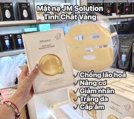 Hộp 10 Miếng Mặt Nạ JM Vàng Solution Prime Gold Premium Foil Mask - Dưỡng Ẩm và Làm Sáng Da, Xuất Xứ Hàn Quốc
