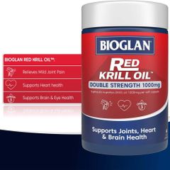 Dầu Nhuyễn Thể Omega 3 Bioglan Red Krill Oil 60 Viên - Giải Pháp Cải Thiện Sức Khỏe Tim Mạch và Tăng Cường Trí Nhớ
