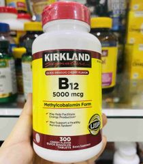 Viên Uống Kirkland Vitamin B12 5000 Mcg - Hỗ Trợ Năng Lượng, Sức Khỏe Thần Kinh - Chai 300 Viên Bổ Sung Thiết Yếu Cho Cơ Thể