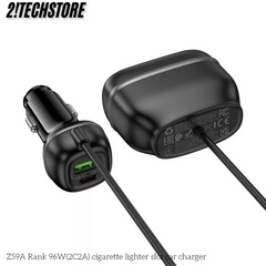 Tẩu sạc ô tô Hoco Z59A 96W sạc nhanh đa cổng 4 cổng USB (2 Type-C, 2 USB-A)