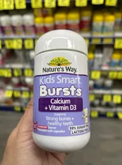 Viên mềm Nature's Way Kids Smart Calcium + Vitamin D3 50 viên - Bổ sung Canxi & Vitamin D dễ nhai giúp xương răng chắc khỏe cho trẻ em