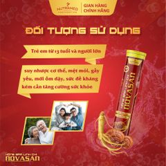 Viên sủi hồng sâm linh chi Novasan hỗ trợ bồi bổ cơ thể, tăng sức đề kháng (20 viên)