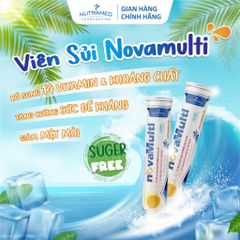 Viên sủi NovaMulti bổ sung vitamin và khoáng chất, hỗ trợ tăng cường sức đề kháng, giảm mệt mỏi (20 viên)