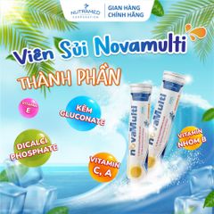 Viên sủi NovaMulti bổ sung vitamin và khoáng chất, hỗ trợ tăng cường sức đề kháng, giảm mệt mỏi (20 viên)