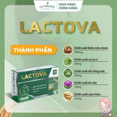 Viên uống Lactova Nutramed - Hỗ trợ lợi sữa, tăng tiết sữa cho phụ nữ sau sinh (30 viên) - Giải pháp giảm nguy cơ tắc tuyến sữa