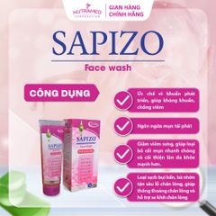 Gel Rửa Mặt Sapizo 100g - Sạch Da, Cải Thiện Mụn - Dành Cho Da Dầu và Da Hỗn Hợp - Sản Phẩm Chính Hãng