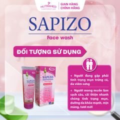 Gel Rửa Mặt Sapizo 100g - Sạch Da, Cải Thiện Mụn - Dành Cho Da Dầu và Da Hỗn Hợp - Sản Phẩm Chính Hãng