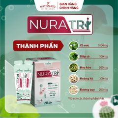 NURATRI Hỗ Trợ Ngăn Ngừa Trĩ - Thực Phẩm Chức Năng 20 Gói X 10ml - Giải Pháp Tăng Sức Bền Thành Mạch