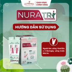 NURATRI Hỗ Trợ Ngăn Ngừa Trĩ - Thực Phẩm Chức Năng 20 Gói X 10ml - Giải Pháp Tăng Sức Bền Thành Mạch