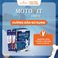 Gói Uống Motovit Liquid Hỗ Trợ Đau Khớp, Viêm Khớp & Thoái Hóa Khớp - 20 Gói 15ml - Sản Phẩm Bổ Trợ Xương Khớp Nutramed