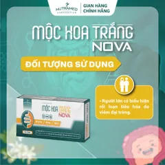 Viên uống Mộc Hoa Trắng Nova - Hỗ trợ sức khỏe đường ruột và viêm đại tràng (30 viên) - Nutramed