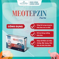 Viên uống tiêu hóa Meotepzin Forte 30 viên - Giải pháp hỗ trợ giảm đầy bụng, chướng hơi, khó tiêu - Bổ sung enzym tiêu hóa hiệu quả