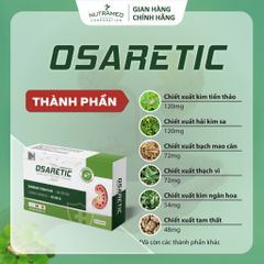 Viên Uống Osaretic Nutramed Hỗ Trợ Giải Quyết Sỏi Thận và Sỏi Mật - Giúp Lợi Tiểu, Tăng Cường Đào Thải Cặn Lắng (30 Viên)