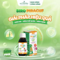 Piracuf Syrup 120ml - Hỗ Trợ Giảm Ho, Long Đờm, Viêm Họng và Viêm Phế Quản - Cho Trẻ Em và Người Lớn