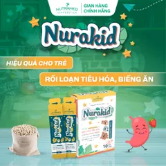 Gói uống Nurakid hỗ trợ tiêu hóa và tăng cường ăn ngon miệng cho trẻ em - Nutramed (10 gói x 10ml)