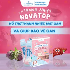Siro Novatop hỗ trợ thanh nhiệt, mát gan, giảm nhiệt miệng cho bé (10 gói)