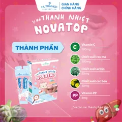 Siro Novatop hỗ trợ thanh nhiệt, mát gan, giảm nhiệt miệng cho bé (10 gói)