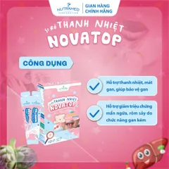 Siro Novatop hỗ trợ thanh nhiệt, mát gan, giảm nhiệt miệng cho bé (10 gói)