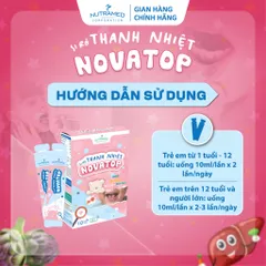 Siro Novatop hỗ trợ thanh nhiệt, mát gan, giảm nhiệt miệng cho bé (10 gói)