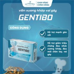 Viên uống Gentibo hỗ trợ giảm đau xương khớp, mỏi chân tay và vai gáy - Giải pháp cho sức khỏe xương khớp (30 viên)