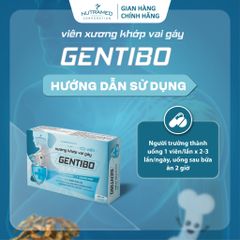 Viên uống Gentibo hỗ trợ giảm đau xương khớp, mỏi chân tay và vai gáy - Giải pháp cho sức khỏe xương khớp (30 viên)