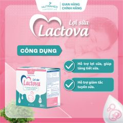 Cốm Lợi Sữa Lactova 20 Gói - Giải Pháp Tăng Tiết Sữa & Giảm Tắc Tuyến Sữa Cho Phụ Nữ Sau Sinh - Nutramed
