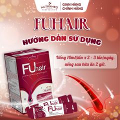 Gói uống Fuhair hỗ trợ bổ huyết, làm đen tóc, đẹp da cho phụ nữ (Hộp 20 gói x 10ml) - Nutramed